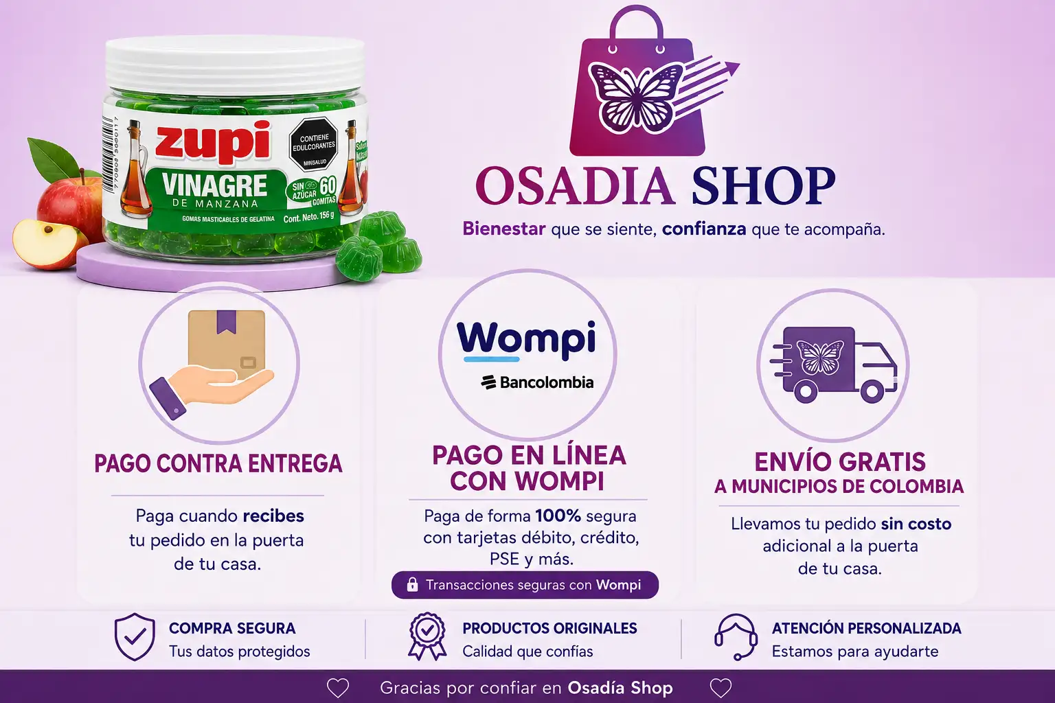 Osadía Shop - Gomas de Vinagre de Manzana